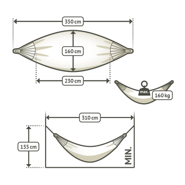 Double classic hammock Currambera Kiwi LA SIESTA - view 11