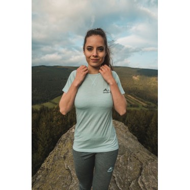 Merino thermal underwear T-shirt Mersa L faded mint HUSKY - view 3