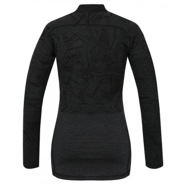 Women's Merino thermal underwear with neck zip black HUSKY - view 3