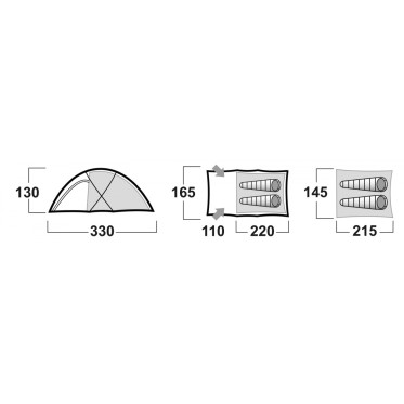 TENT FELEN 2-3 GREEN HUSKY - view 11