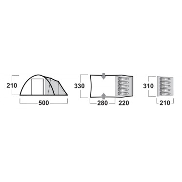 Tent for camping Boston 5 Dural HUSKY - view 11