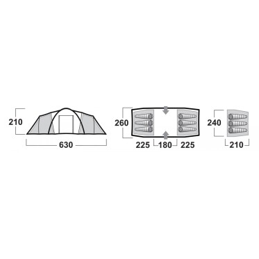 Tent for camping Boston 6 Dural HUSKY - view 11