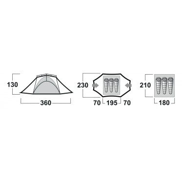 Tent Brofur 3 green HUSKY - view 9