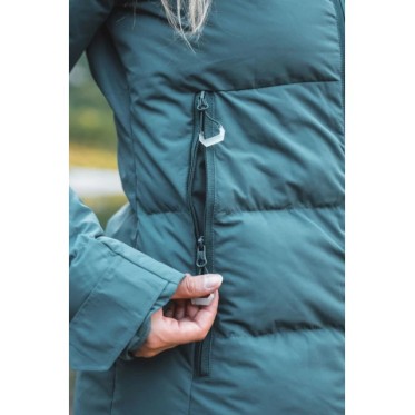 Lady winter waterproof hardshell jacket NOREL L dark mint HUSKY - view 4