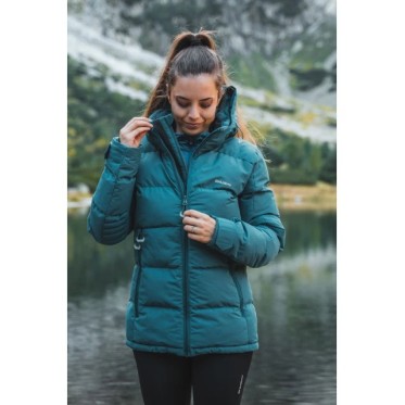 Lady winter waterproof hardshell jacket NOREL L dark mint HUSKY - view 7