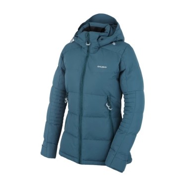 Lady winter waterproof hardshell jacket NOREL L dark mint HUSKY - view 2