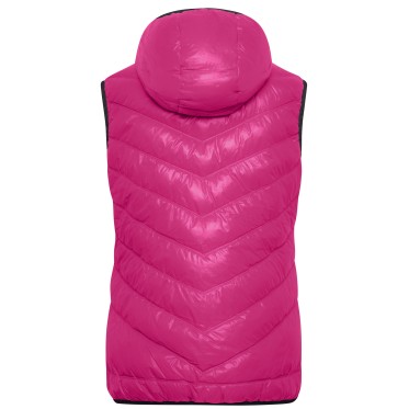 Ladies feather vest JN 1061 magenta/graphite JAMES AND NICHOLSON - view 7