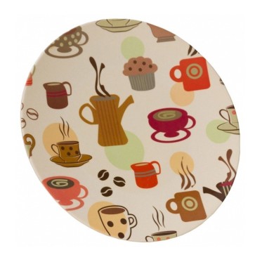 VANGO Bamboo Dinner Plate Coffee print VANGO - view 2