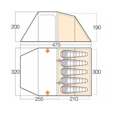 Палатка VANGO Beta 550 XL VANGO - изглед 3