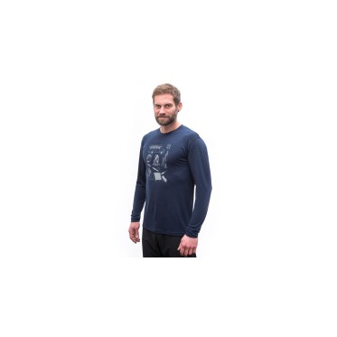 SENSOR MERINO ACTIVE OUTSIDE MEN TEE LS deep blue SENSOR - view 6